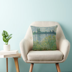 Coussin Rives de la Seine par Claude Monet
