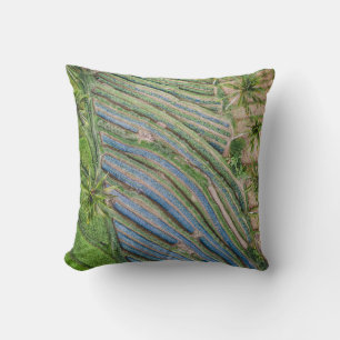 Coussin Rivière entre la peinture de cocotiers