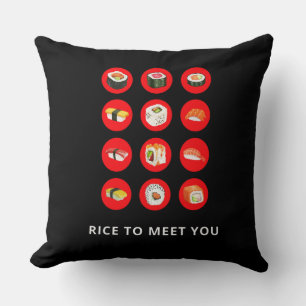 Coussin Riz Pour Vous Rencontrer T-Shirt Sushi