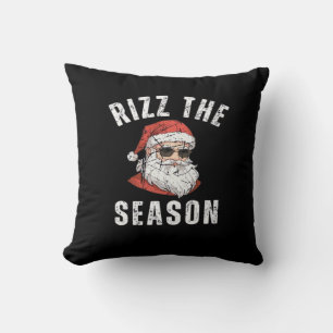Coussin Rizz La Saison Drôle Père Noël Merry Rizzmas Rizzl