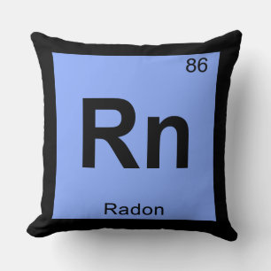 Coussin Rn - Chimie du radon symbole du tableau périodique