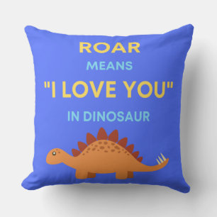 Coussin Roar Signifie Je T'Aime Carré Cushion