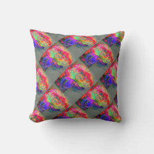 Coussin Robe Abstraite de pavot colorée