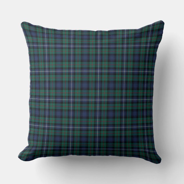 Coussin Robertson Chasse Tartan Plaid Motif (Recto)