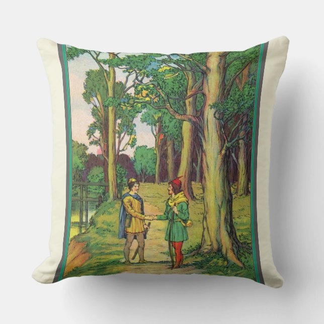 Coussin Robin Hood Et Little John (Recto)