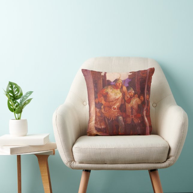 Coussin Robin Hood et ses joyeux hommes de NC Wyeth (Chaise)