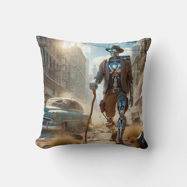 Coussin Robot dans Ghost Town (Recto)