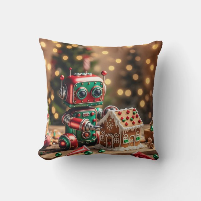 Coussin Robot de Noël (Recto)