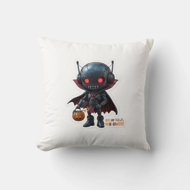 Coussin Robot Vampire foncé Halloween Déplaisant mignon Sc (Recto)