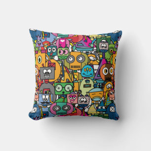 Coussin 🤖 robots colorés