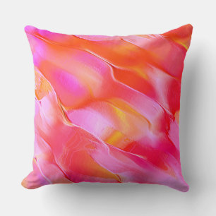 Coussin Rocher rose et orange pâle