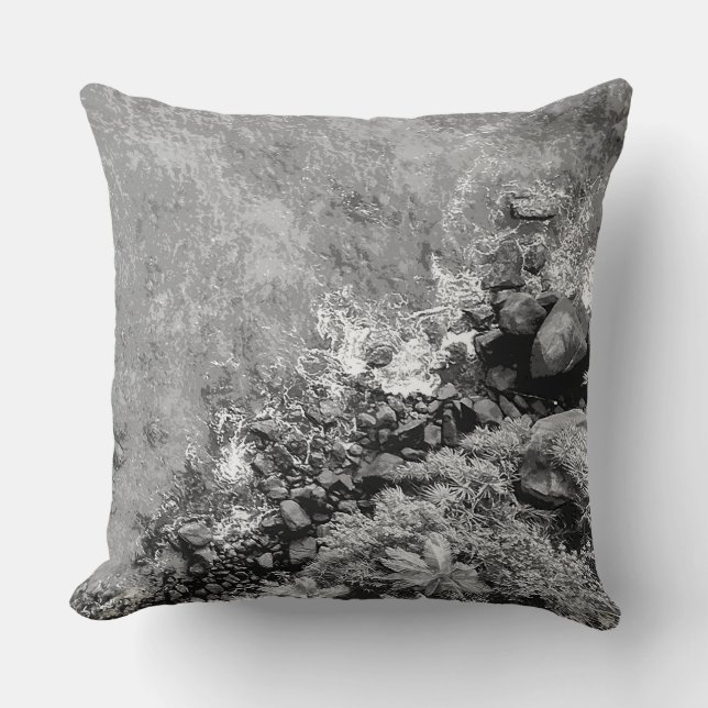 Coussin Rochers dans la mer, vue au-dessus 2 (Recto)