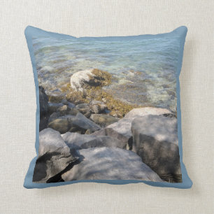 Coussin Rochers de rivage à l'eau limpide Cool