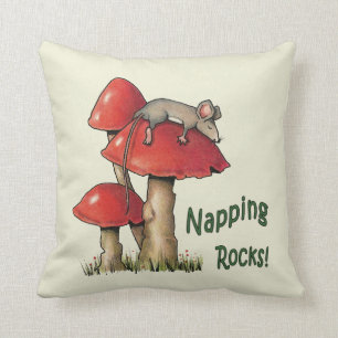 Coussin Roches faisantes une sieste ! Souris dormant sur