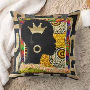 Coussin Rock Black Girls