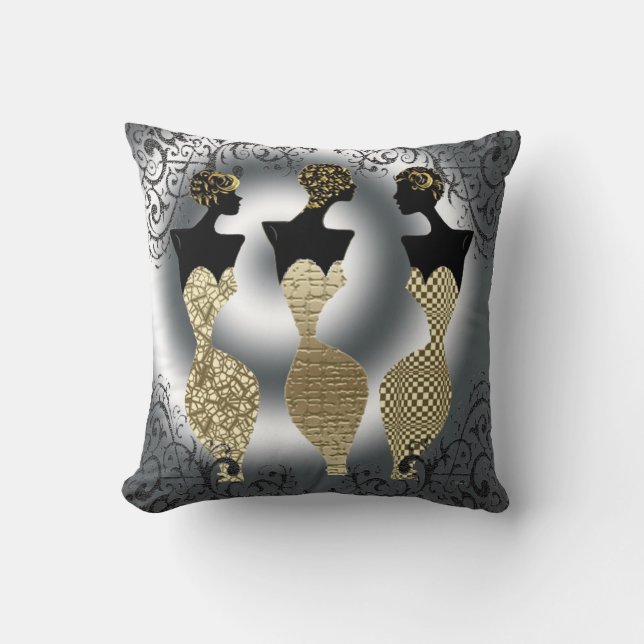 Coussin Rock Black Girls (Recto)
