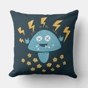 Coussin Rock Music Heavy Metal Mushroom