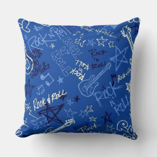 Coussin Rock & Roll Rock Star Blue Thaillow Pillow