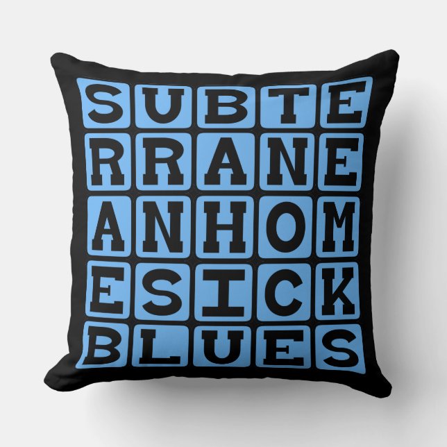 Coussin Rock souterrain mélancolique (Recto)
