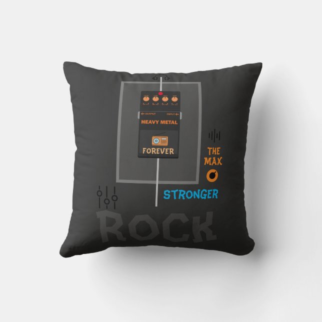 Coussin RoCk Stronger heavy metal (Verso)