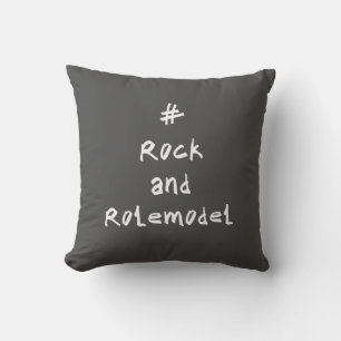 Coussin #RockandRolemodel - Blanc.