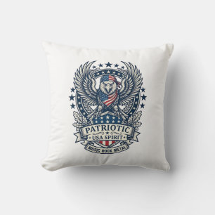 Coussin Rocker du bandana patriotique Méta musique Old Glo