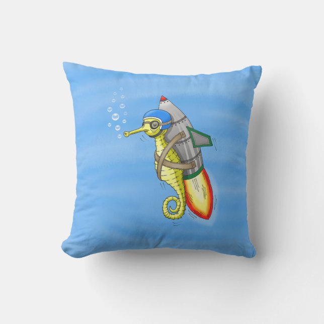 Coussin Rocket Seahorse (Recto)