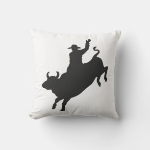 Coussin Rodeo Bull Ride silhouette