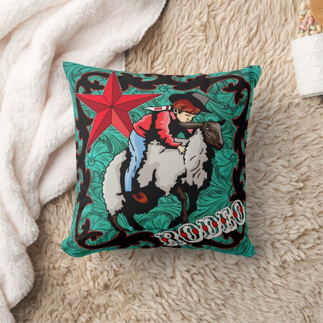 Coussin Rodeo Cowboy Mutton Bustin" Jeu d'oreiller (Couverture)