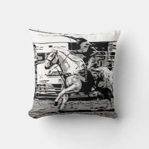 Coussin Rodeo Cowboy - Steer Roping Event
