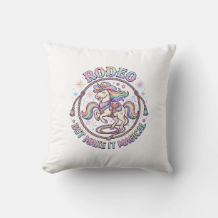 Coussin Rodéo de licorne mais rendez-le magique drôle cade