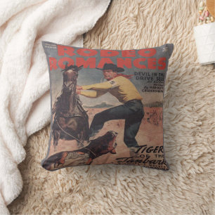 Coussin Rodéo Occidental Cowboy Calf Roping Rodéo Romance