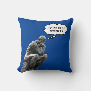 Coussin Rodin's Thinker Statue - Je pense que je vais rega