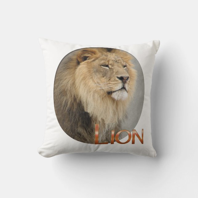 Coussin Roi d'amants de lion de la jungle (Recto)