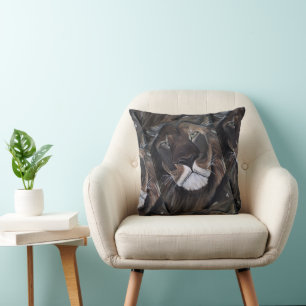 Coussin Roi des bêtes Peinture d'Alfred Fox