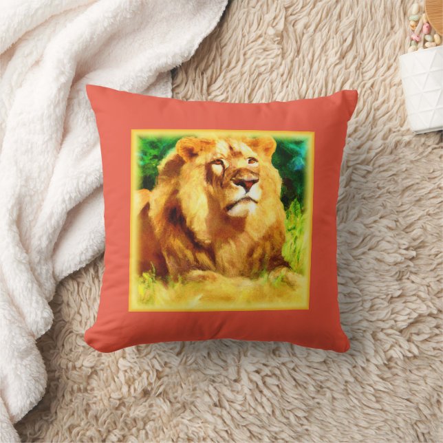 Coussin Roi Lion Dans La Forêt. Commandez dès maintenant  (Couverture)