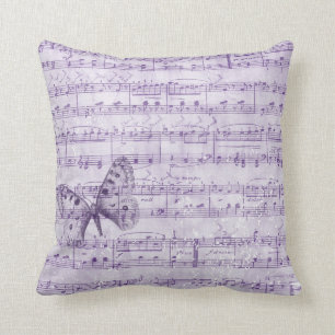 Coussin Romance musical de papillon