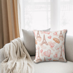 Coussin Romance Parisien Saint-Valentin