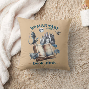 Coussin Romantasy Reader Dragon Book Club Castle