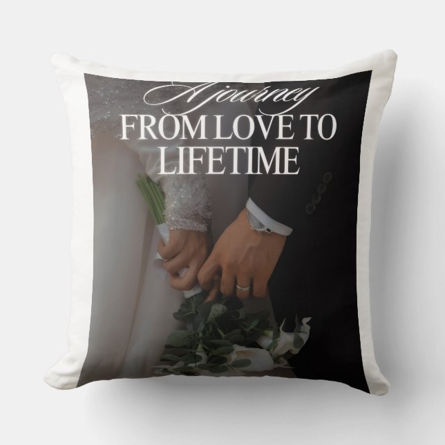 Coussin  Romantic Anniversary Gift Cushion - Elegant Coupl (Recto)