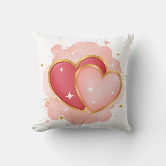 Coussin Romantic Heart Pillow design (Recto)