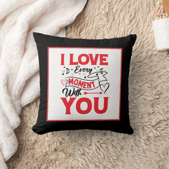 Coussin Romantique amour mot art Anniversaire (Couverture)