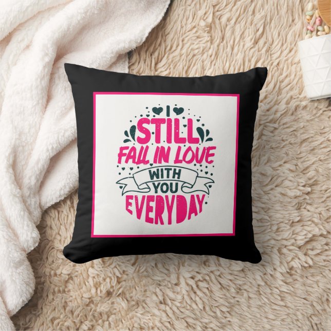 Coussin Romantique amour mot art Anniversaire (Couverture)