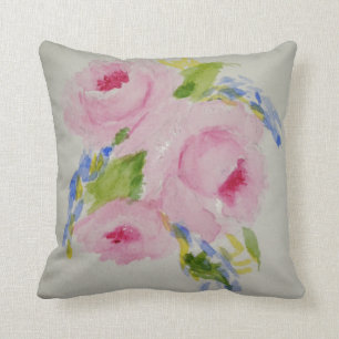 Coussin romantique et féminin de roses