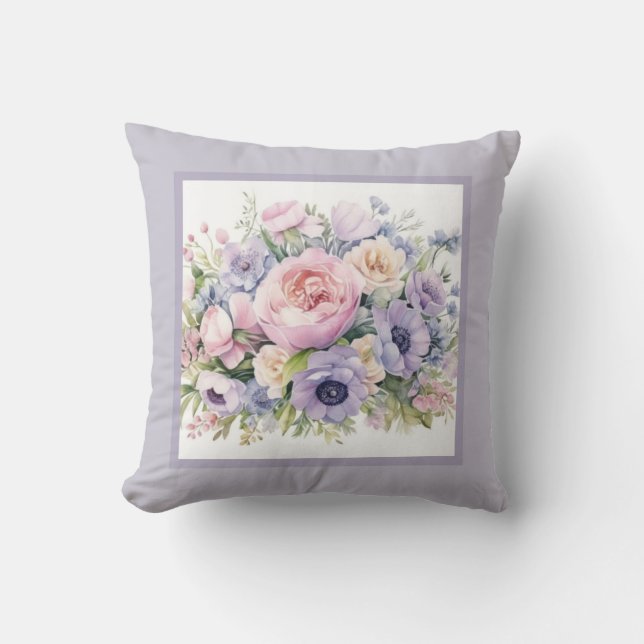 Coussin - romantique floral, fleur (Recto)