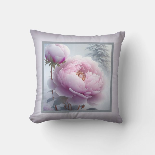 Coussin - romantique florale, fleur de pivoine, pa (Recto)