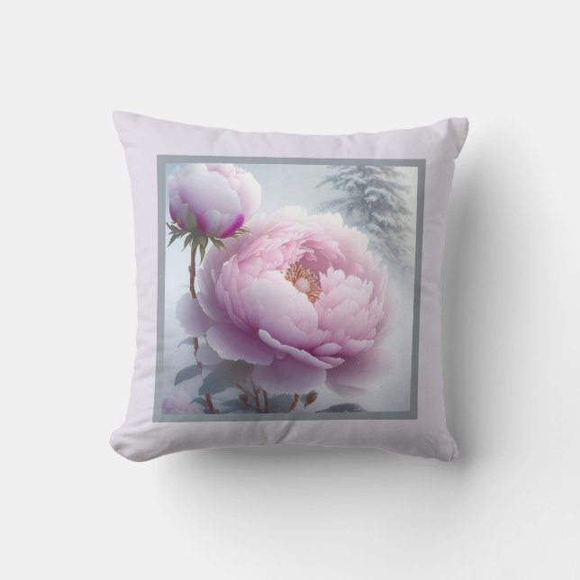 Coussin - romantique florale, fleur de pivoine, pa (Recto)