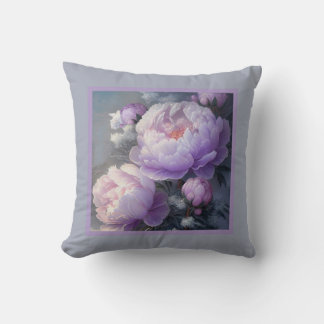 Coussin - romantique florale, fleur de pivoine, pa