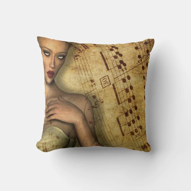 Coussin Romantique inspiré par la musique (Recto)