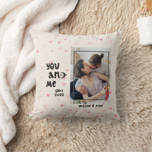 Coussin Romantique Toi et moi Coeurs Photo